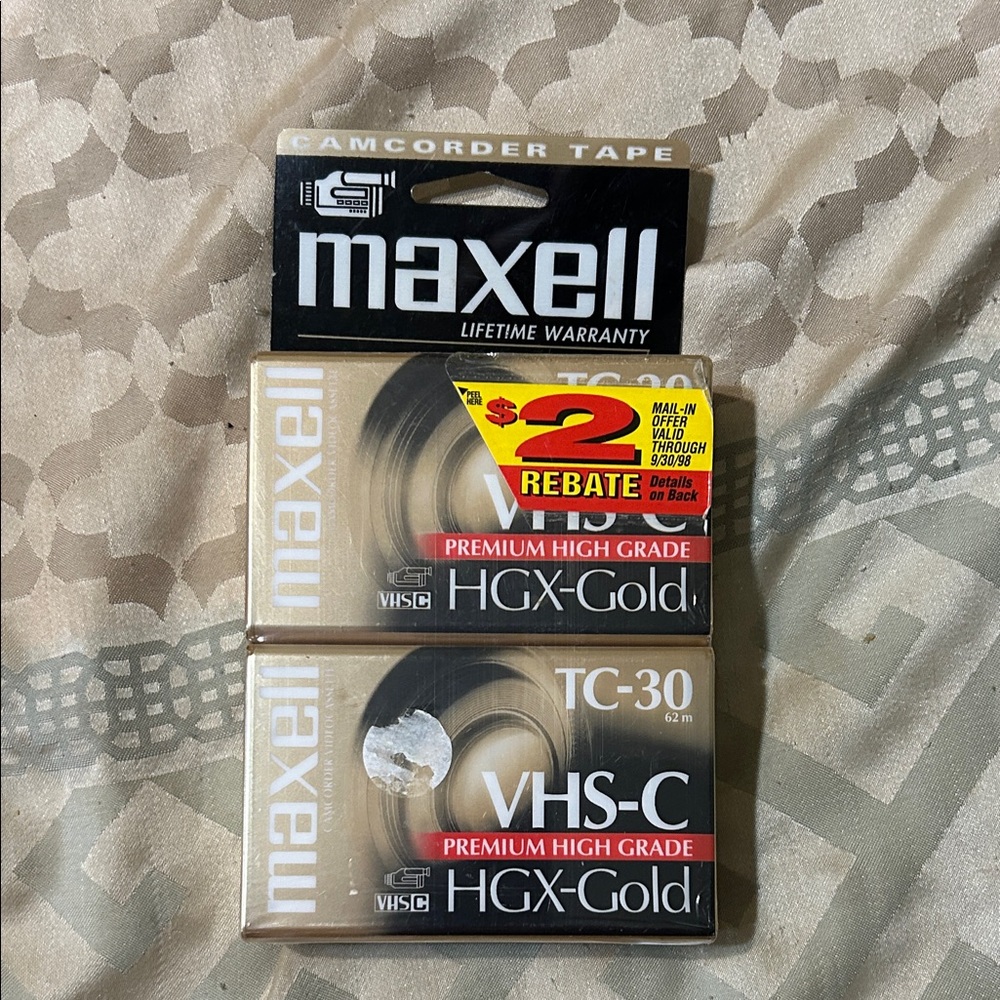 Maxell VHS-C TC-30 Premium High Grade Tapes